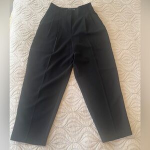 ASOS Cropped Pleated Black Pants